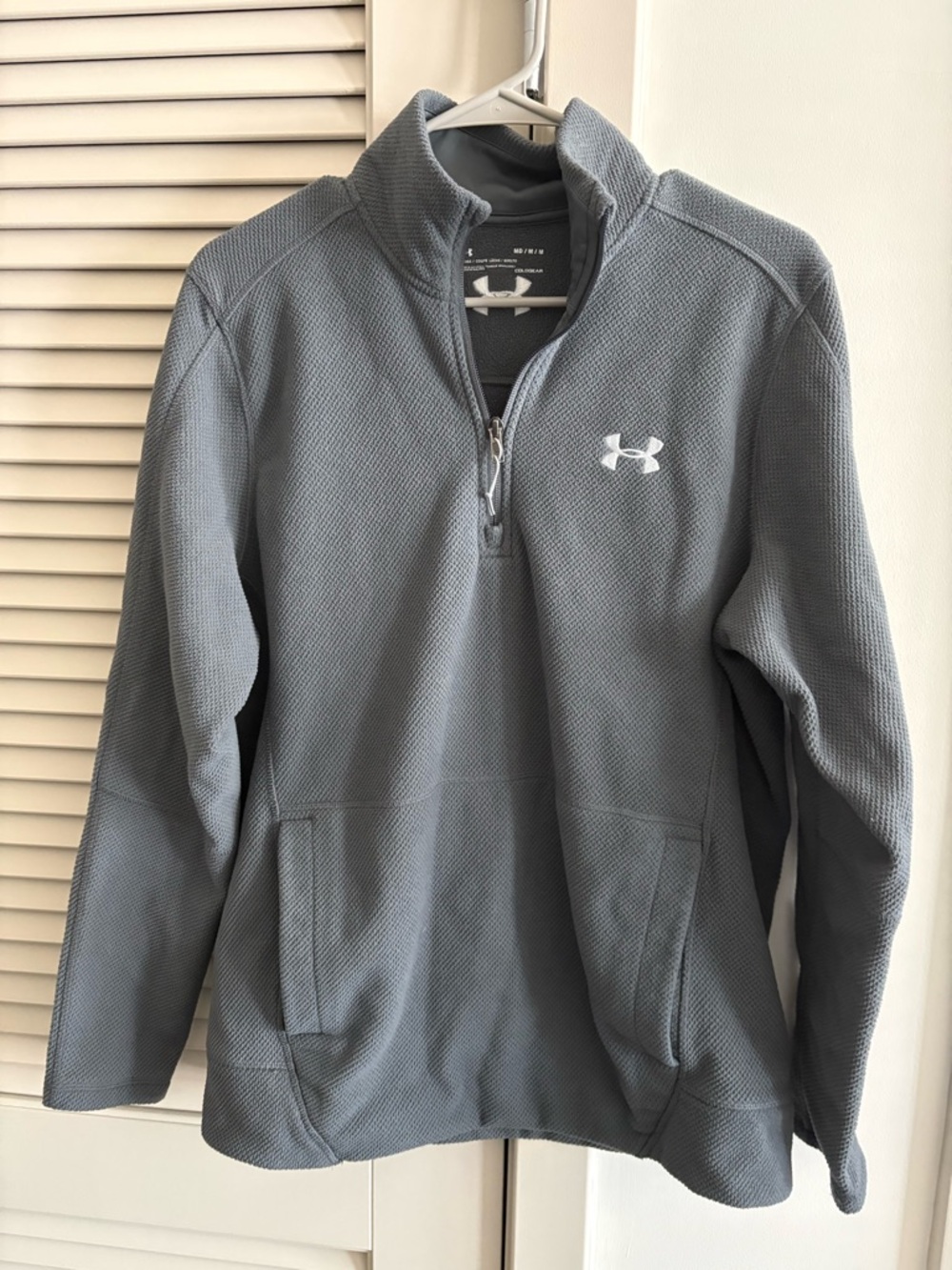 Under Armour Men's Gray Quarter-Zip Pullover Jacket * Sz. Medium * Cold Gear